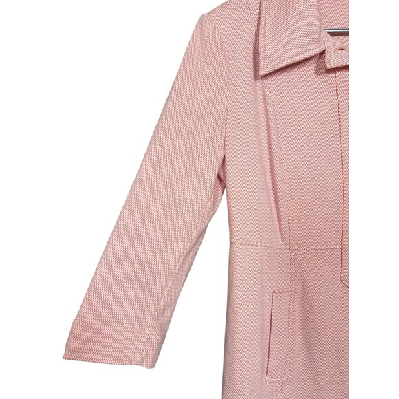 Cabi Take Five Topper Jacket Med Ponte Knit 3/4 Sleeve Preppy Checkered 6023 - Picture 8 of 14